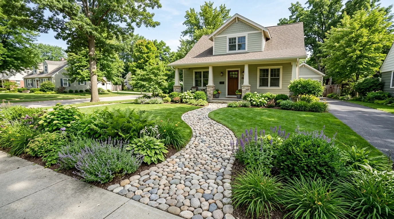 15 Stunning River Rock Landscaping Ideas for Curb Appeal That Wows
